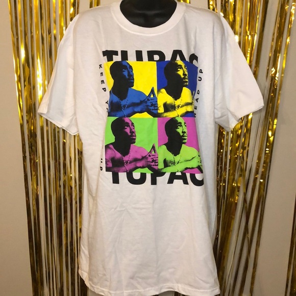 NWT Tupac Pop Art Graphic Tee - Picture 1 of 6